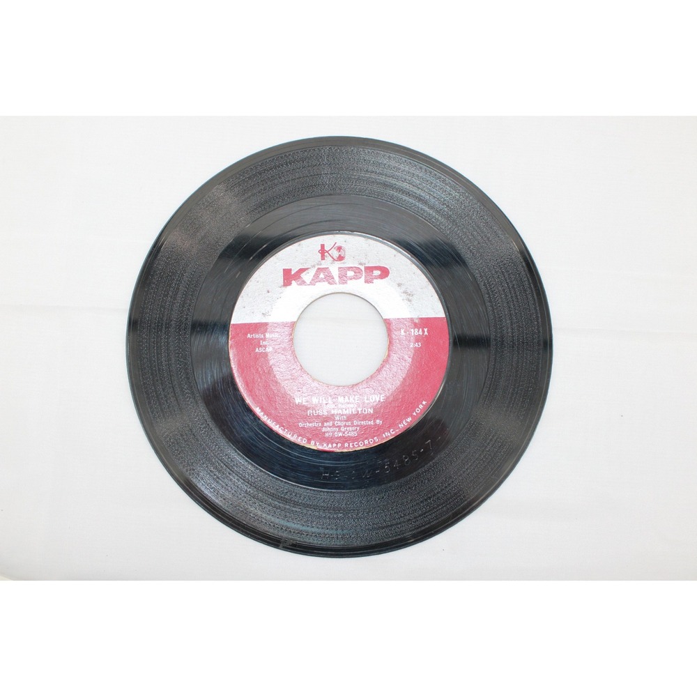 Russ Hamilton Rainbow We Will Make Love Kapp Records 45 RPM Vinyl K-184 X